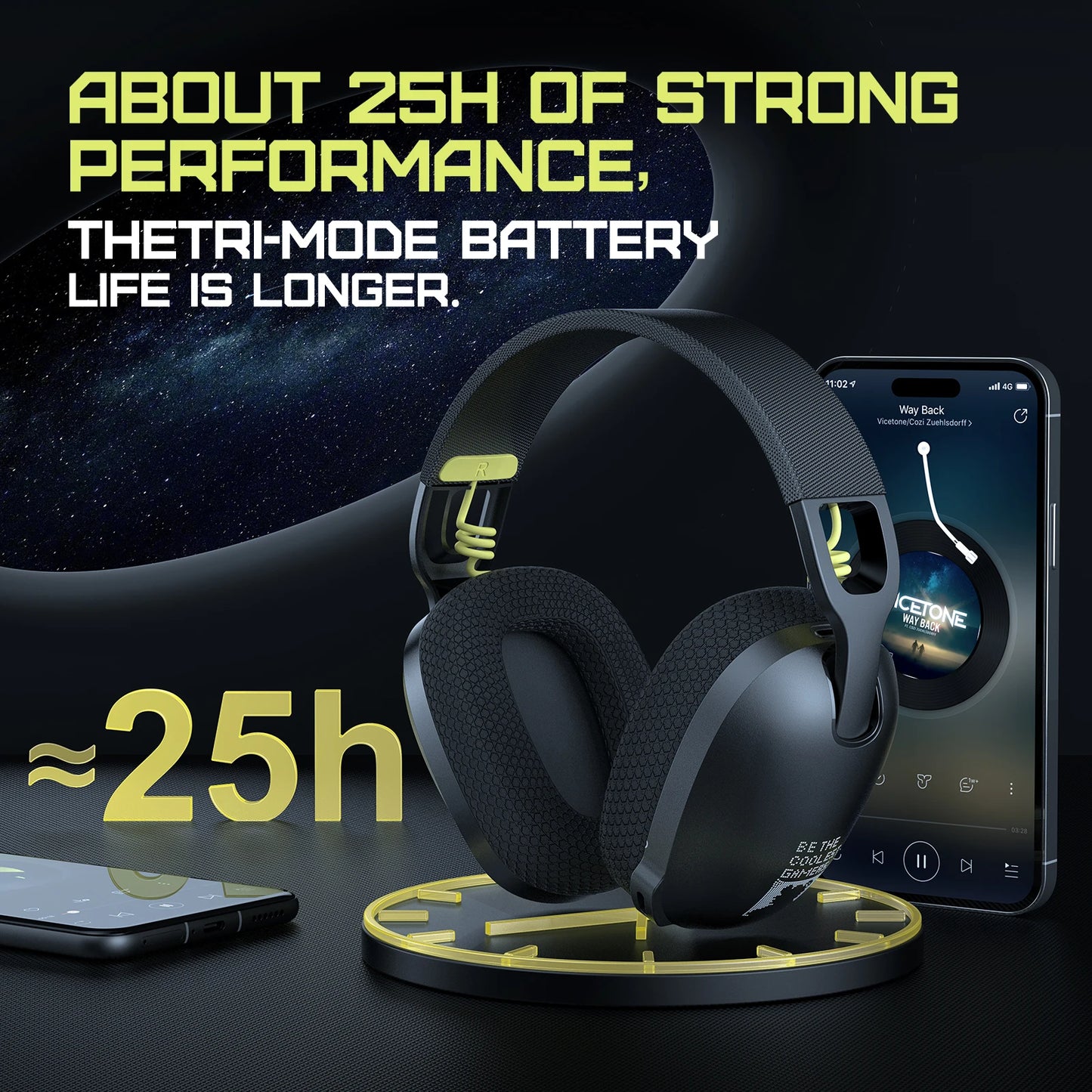 GT806 2.4GHz Wireless Gaming Headset HiFi Sound Quality PcLaptop With Microphone Noise Canceling Gaming Headphone For PC