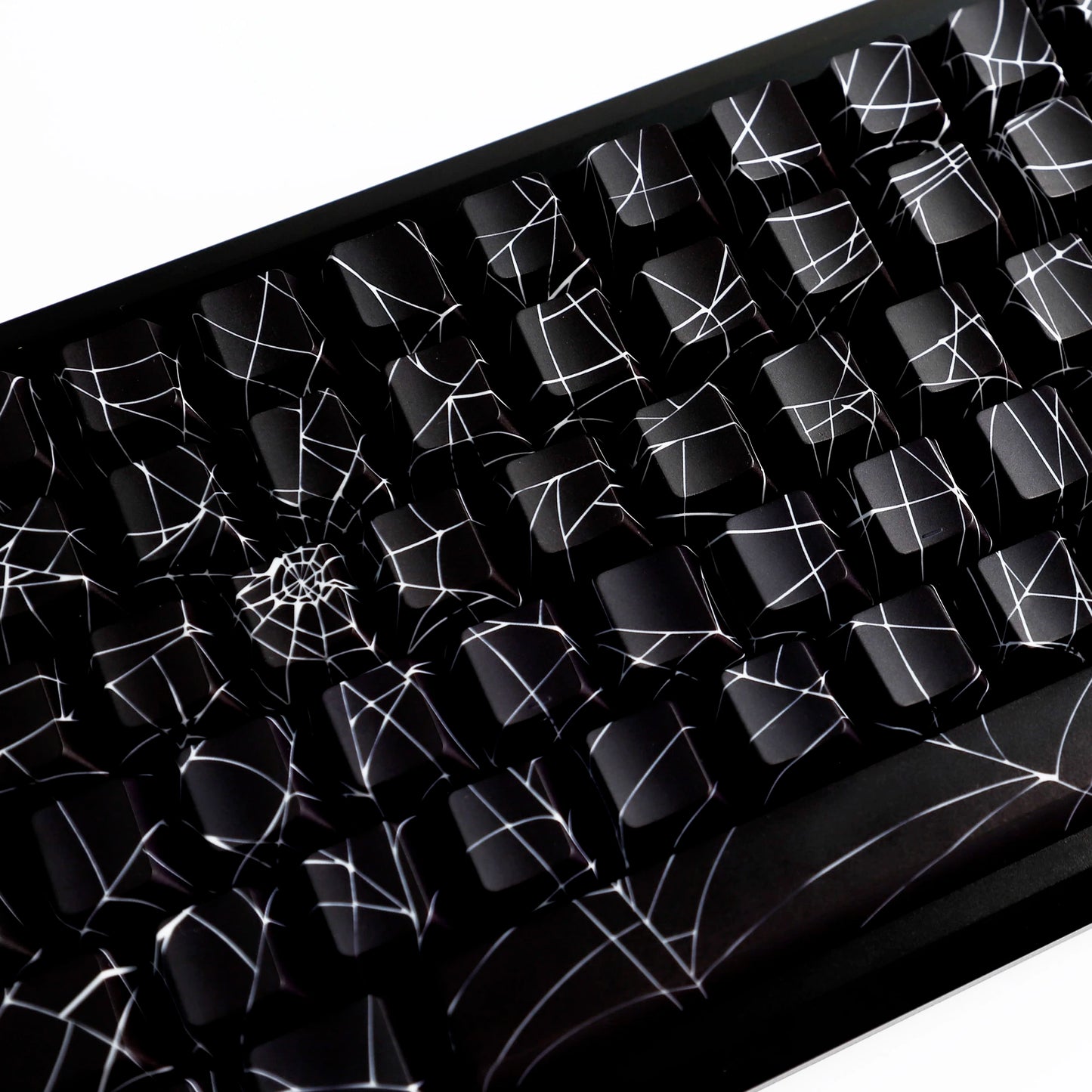 YMDK 134 Key Spider Web 2.0V Shine Through Theme Cherry Profile Side-Lit PBT Dye Sublimation Keycaps for MX Mechanical Keyboards
