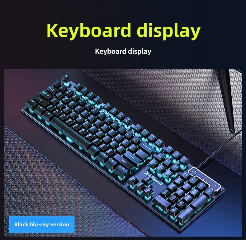 trendy Wired USB RGB Gaming Keyboard and Mouse Combo Ergonomic Waterproof Keyboard and Mouse Combos Set for Desktop Gamers