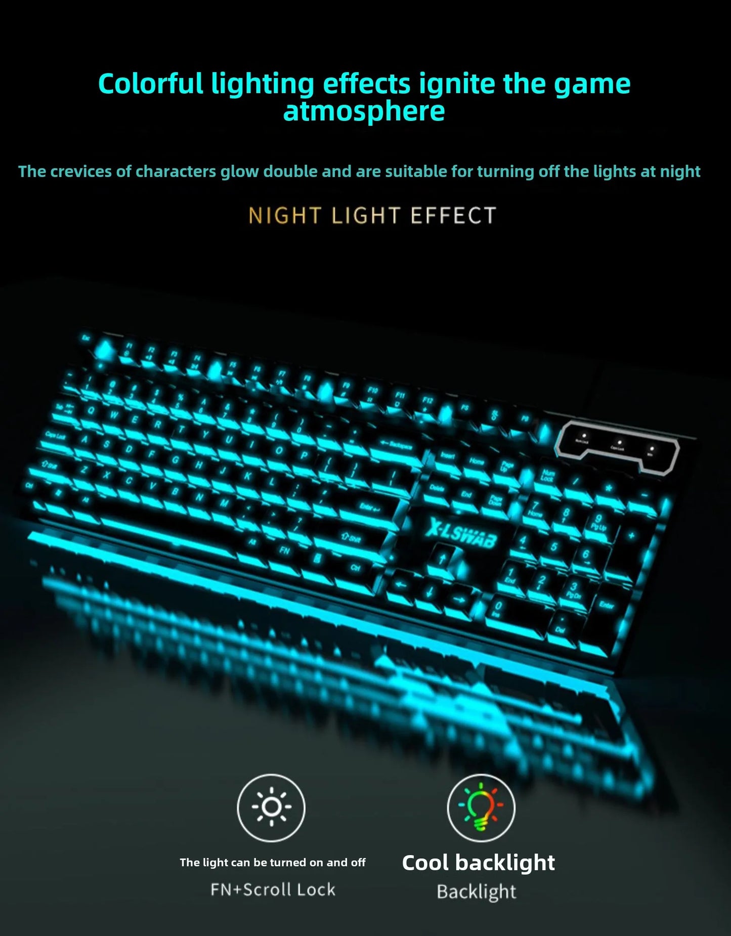 trendy Wired USB RGB Gaming Keyboard and Mouse Combo Ergonomic Waterproof Keyboard and Mouse Combos Set for Desktop Gamers