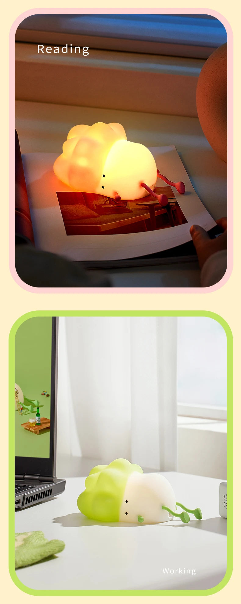 LED Night Light Squishy Novelty Lamp 3 Level Dimmable Nightlight for your RGB full of lights gaming table!!